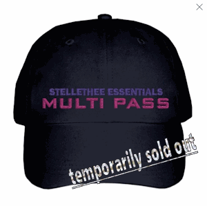 Stellethee Essentials Baseball Cap - Says Multi Pass in Purple Letters